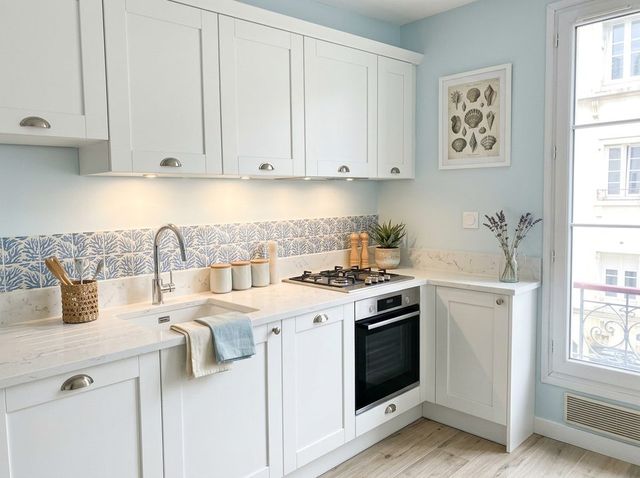 Our example kitchen in Coastal style