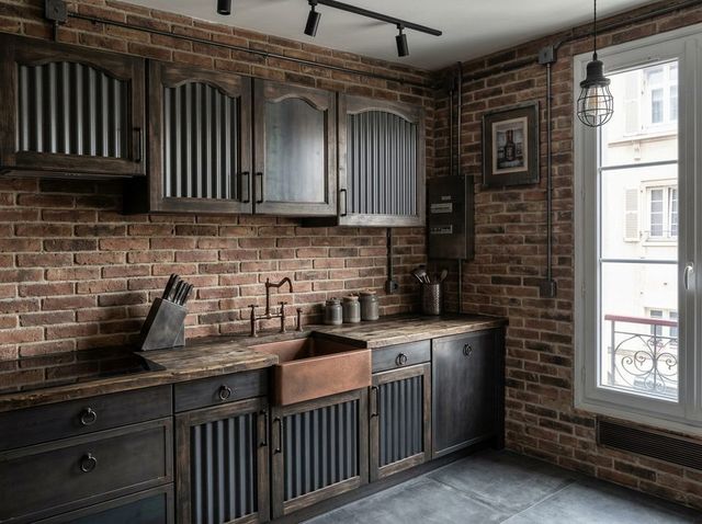 Our example kitchen in Industrial style