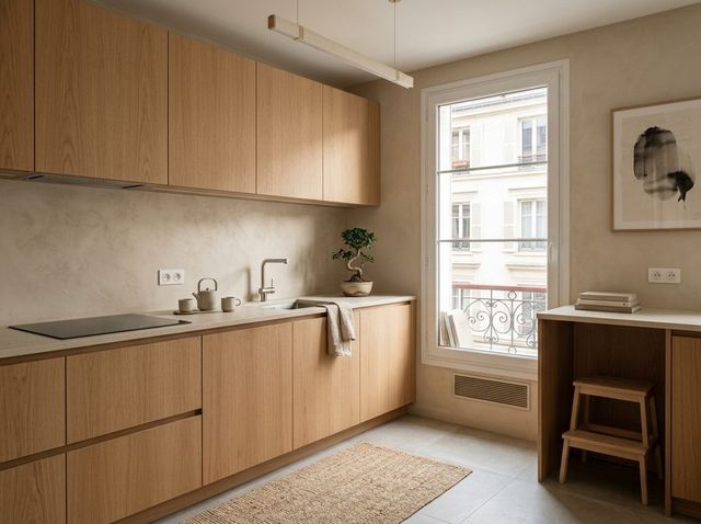 Our example kitchen in Japandi style