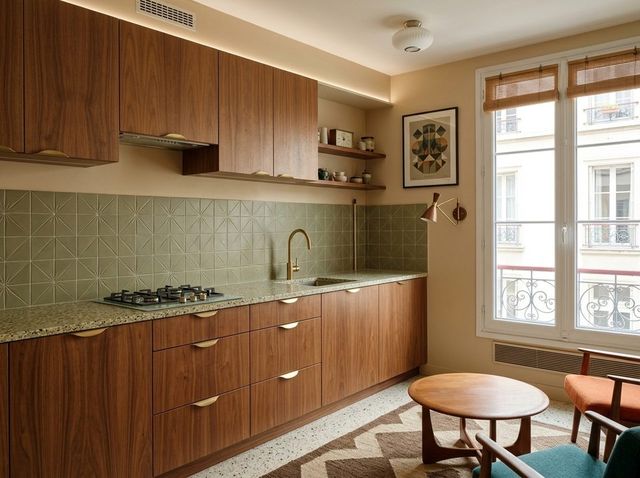 Our example kitchen in Mid-Century Modern style